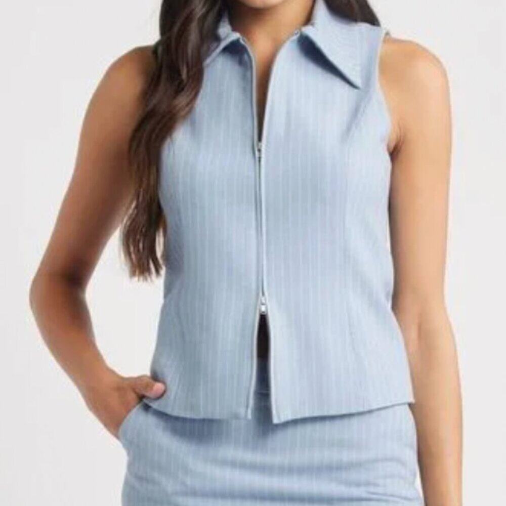 Artless Forever Blue Kaia Zip Vest